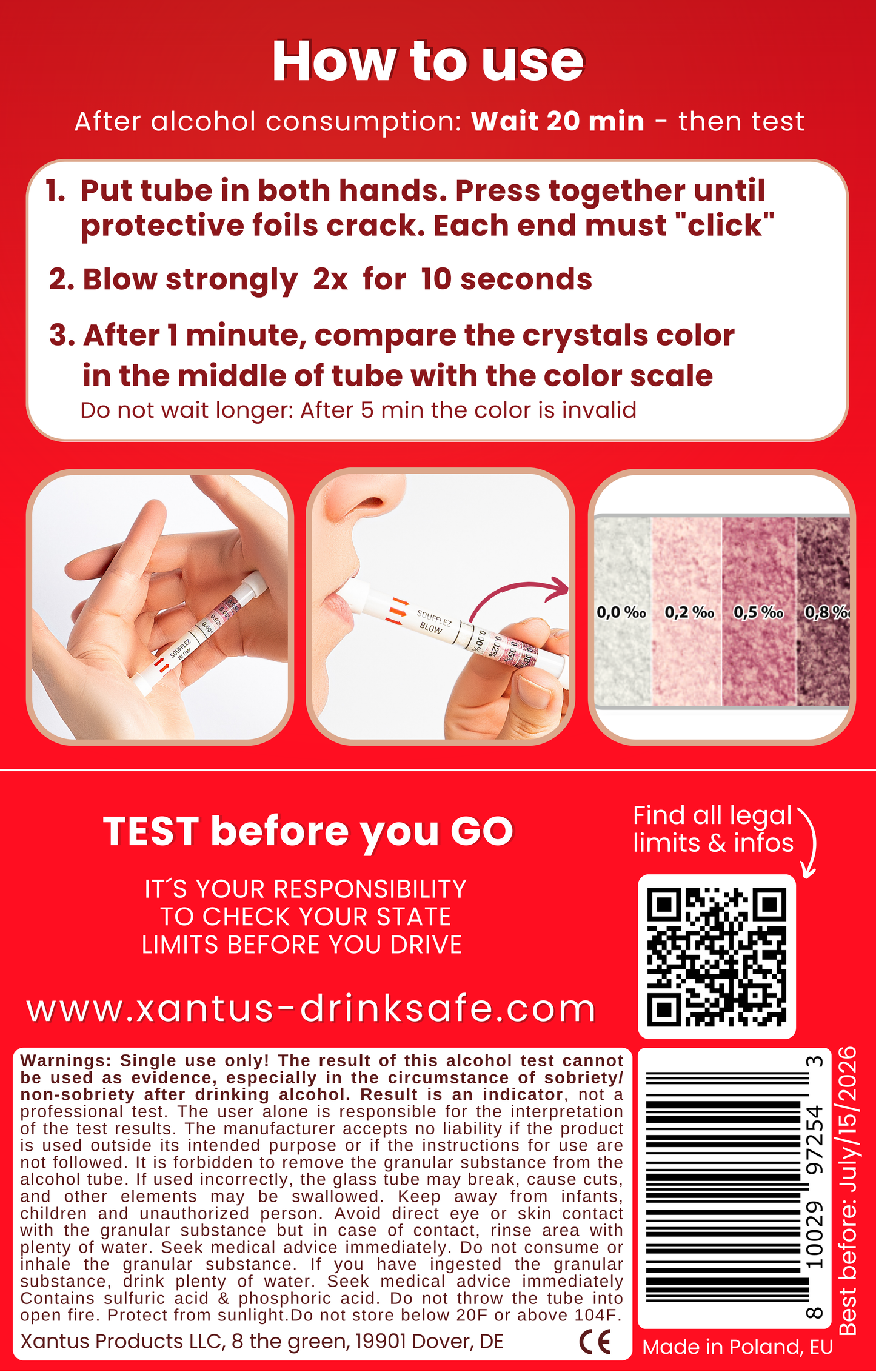 3 Pack Breathalysers