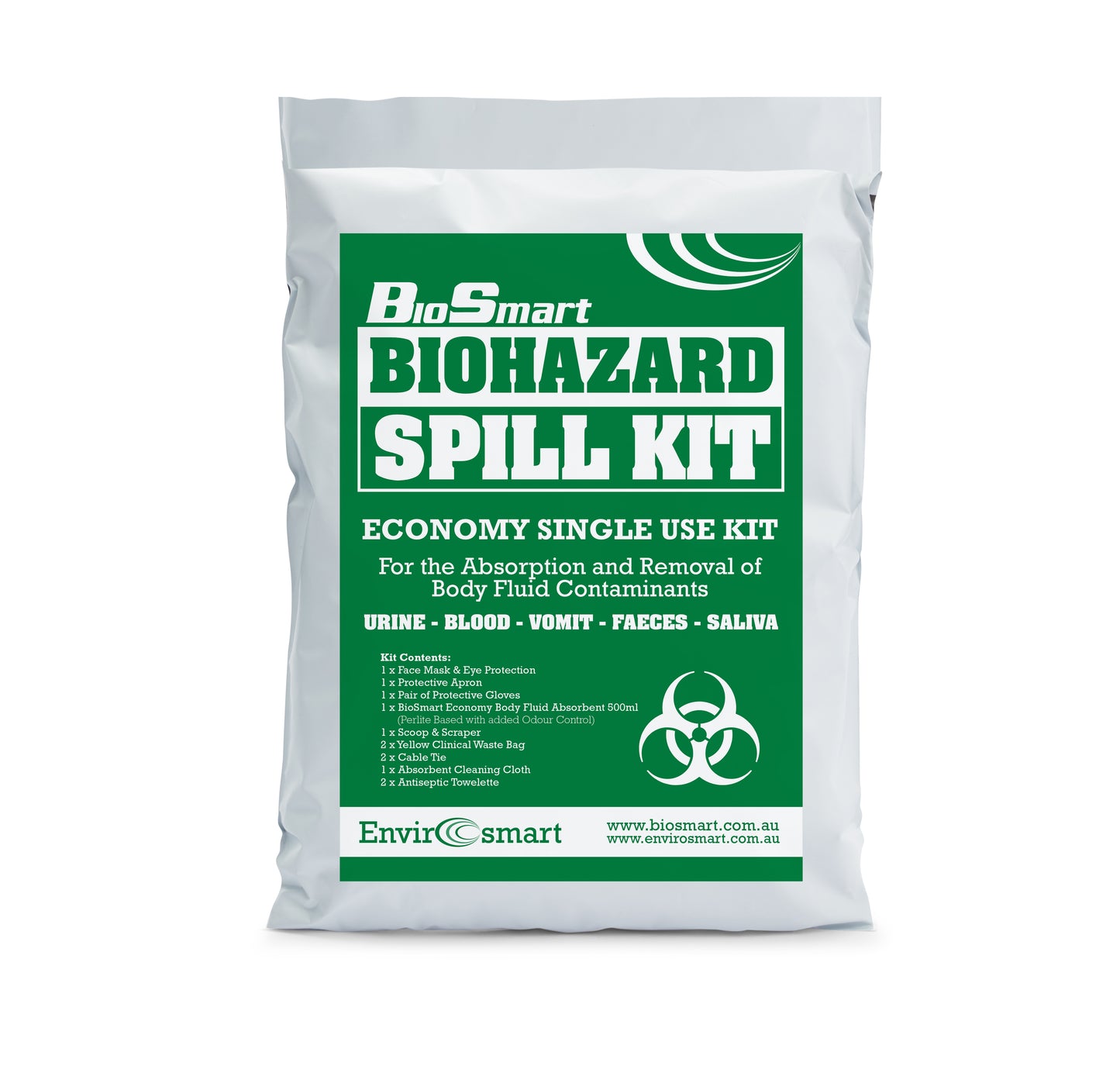 BioSmart Biohazard Single Use Spill Kit - Economy